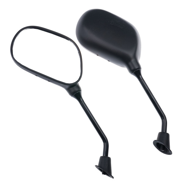 MTX Universal mirror set black scooter 8mm (rhs reverse thread) pair (mru059)